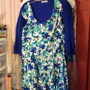 Calvin Klein A line Dress w/sweater